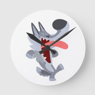 Cuto baile Personalizado Wolf reloj de pared