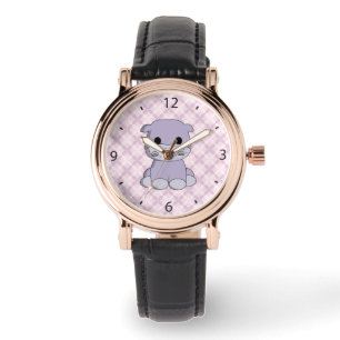 Cuto bebé hippo personalizado reloj de mujer