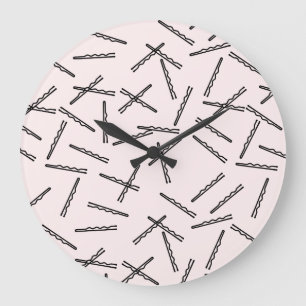 Cuto Bobby Pins reloj de pared