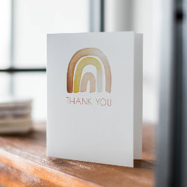 Cuto Boho Rainbow Baby Shower Gracias Nota