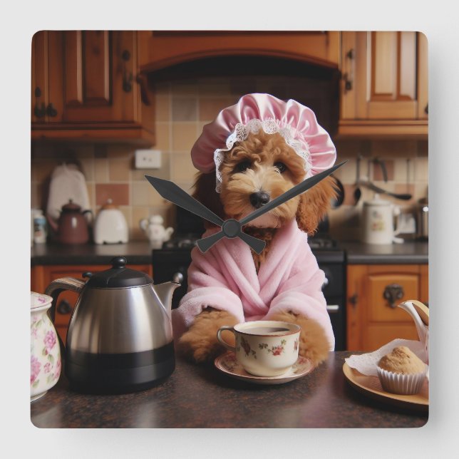 Cuto caprino caprichoso divertido reloj de pared d (Anverso)