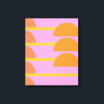 Cuto colorido arte geométrico escandinavo rosa<br><div class="desc">Cuto colorido arte geométrico escandinavo en la impresión de lienzo rosa,  Naranja y amarillo</div>