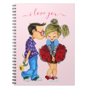 Cuto Cuaderno Pareja Te Amo - Texto Personalizado