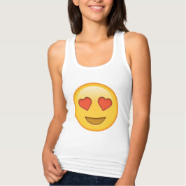 Cuto, divertido emoji Tank Top con corazón
