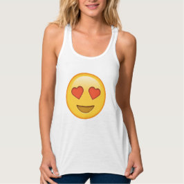 Cuto, divertido emoji Tank Top con corazón