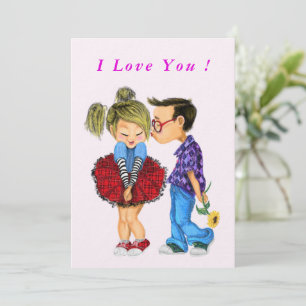 Cuto El día de San Valentín de la pareja - Te amo