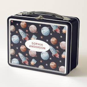 Cuto espacio Patterado Metalizado Lunch Box