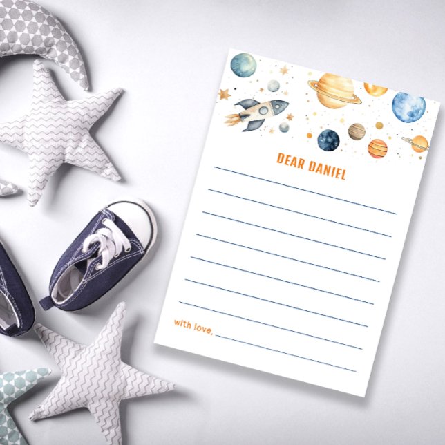 Cuto espacio Tiempo Cápsula Tarjeta Planetas Niño  (Subido por el creador)