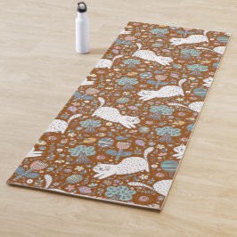 Cuto gato Floral Yoga Mat