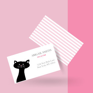 Cuto gato negro - Tarjeta de presentación personal