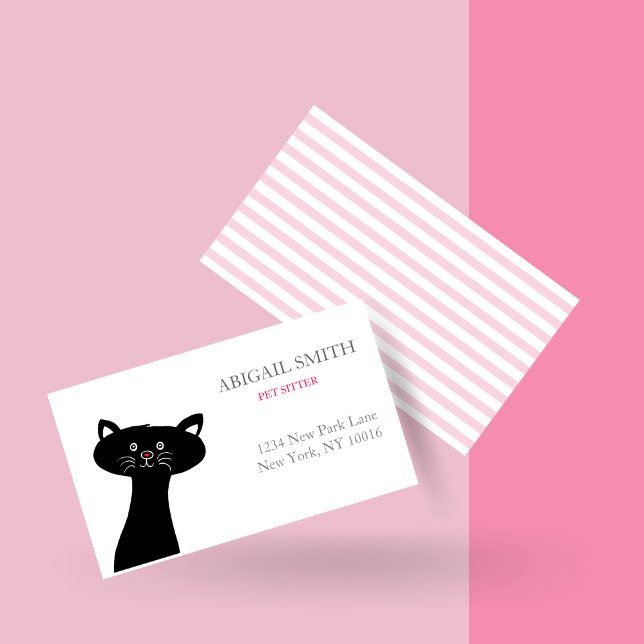 Cuto gato negro - Tarjeta de presentación personal (Subido por el creador)