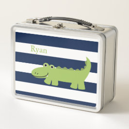 Cuto Green Alligator Lunch Box