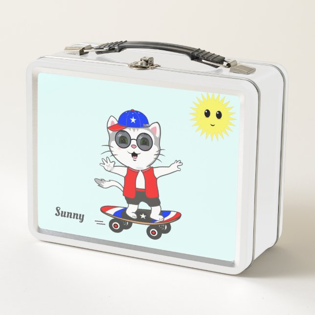 Cuto Happy Skater Kitty Cat y Sun (Anverso)
