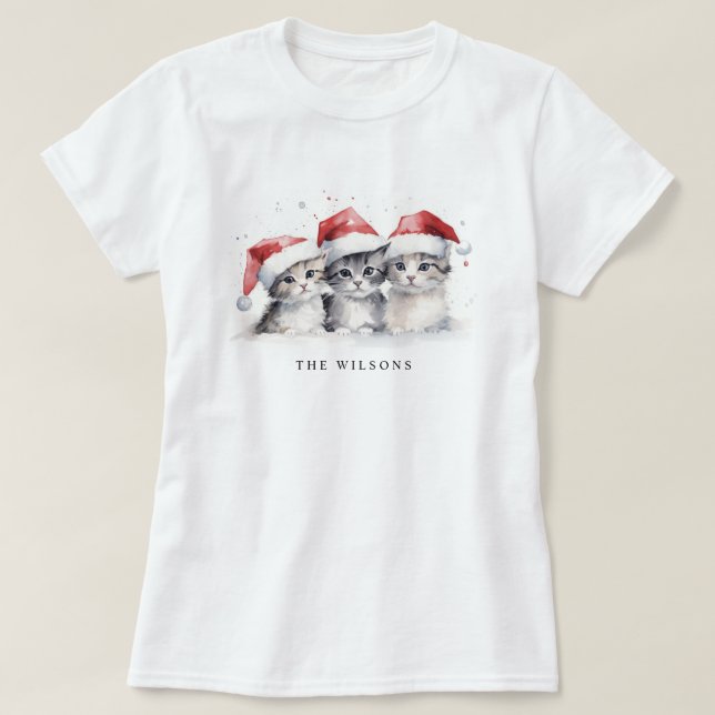 Cuto invierno gatos suéter Navidades suaves y bril (Diseño del anverso)