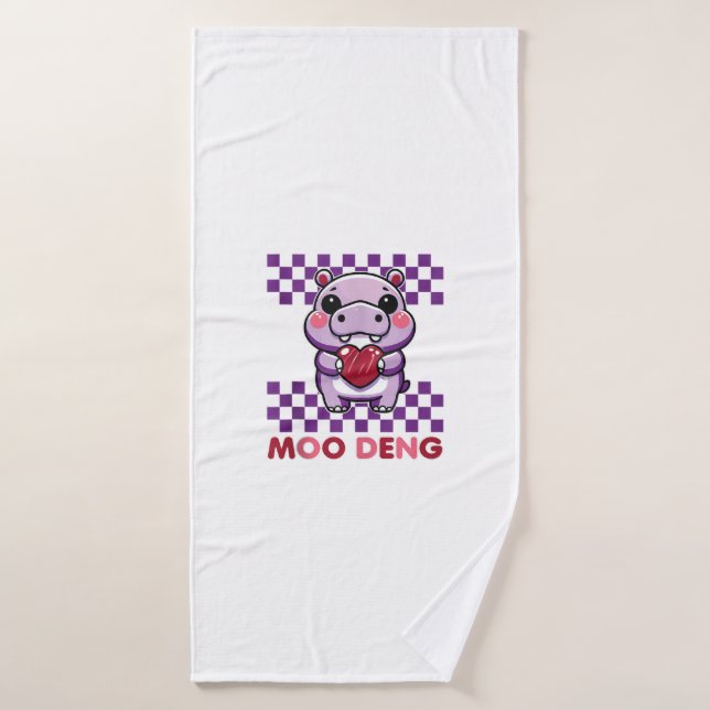 Cuto Moo Deng Hippo _ Bebé Hippo Tank Top_1 (Toalla de baño)