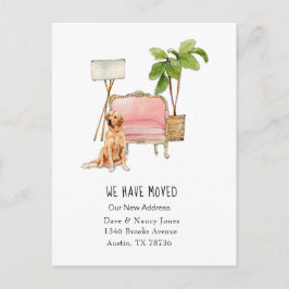 Cuto "movido con perro moviendo invitación Postcar