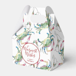 Cuto Navidad acuarela Cajas favoritas de cangrejo