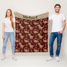 Cuto Navidades dinosaurio añadir manta de nombre