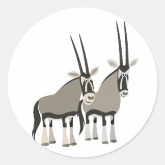 Cuto par de Pegatinas de Oryxes Personalizados