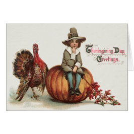 Cuto peregrino calabaza Turquía hojas de otoño