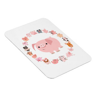 Cuto Personalizado Cerdo Mandala Imán Flexible
