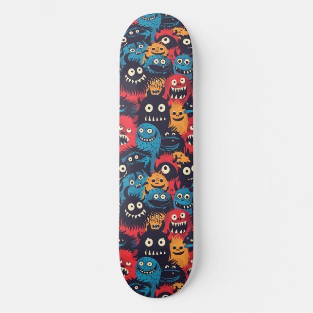 Cuto Personalizado Monsters Skateboard (Anverso)