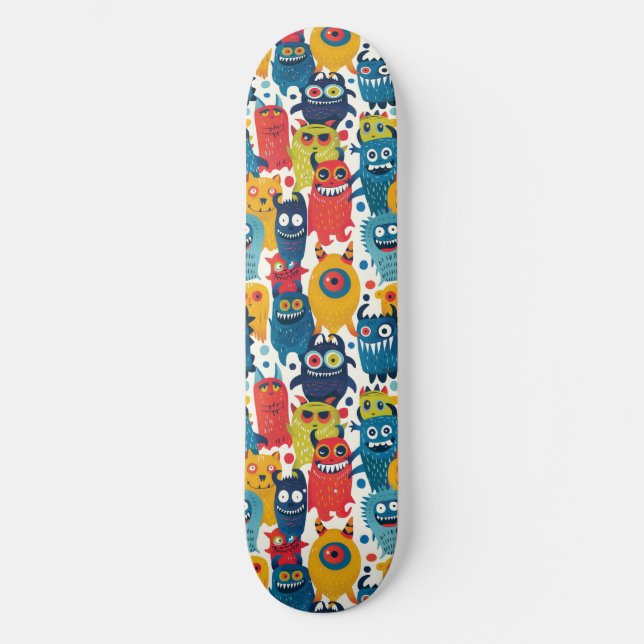 Cuto Personalizado Monsters Skateboard (Anverso)