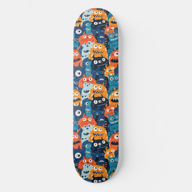 Cuto Personalizado Monsters Skateboard (Anverso)