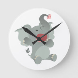 Cuto Personalizado Sleepe Elephant reloj de pared