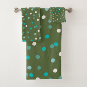 Cuto puntos de polka invernal en verde y Verde azu