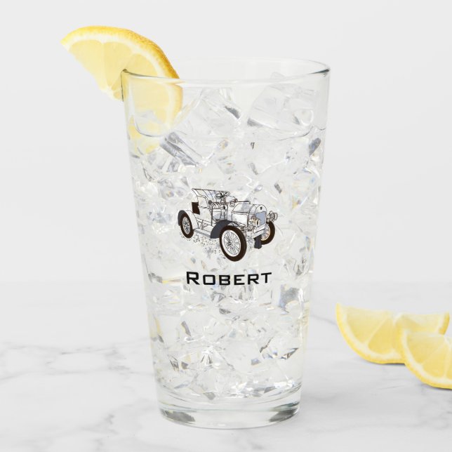 Cuto retro Car Black add Name (Anverso (hielo))