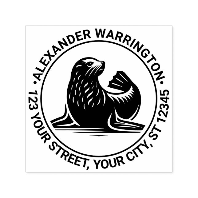 Cuto Sello Pup #1 Dirección de devolución de nombr (Diseño)