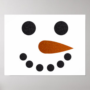 Cuto Snowman Face Imprimir arte en casa