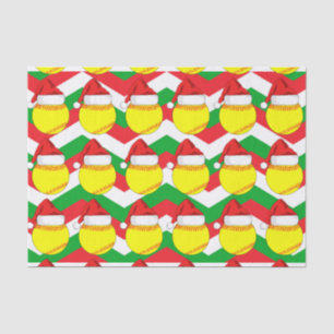 Cuto Softball Santa Hat Navidades Tejido Papel