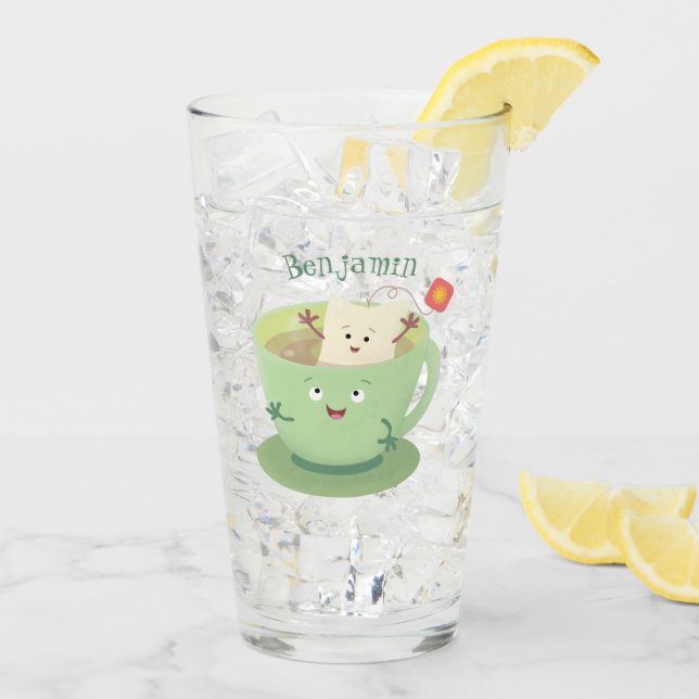 Cuto teabag taza personalizado personaje de humor (Reverso (hielo))