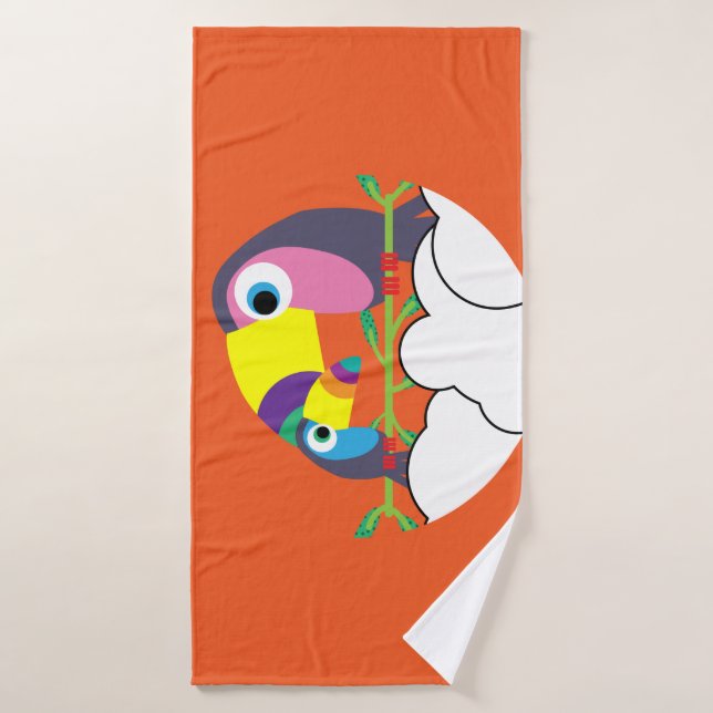Cuto Toucan | Amar a los turistas | Aves divertida (Toalla de baño)
