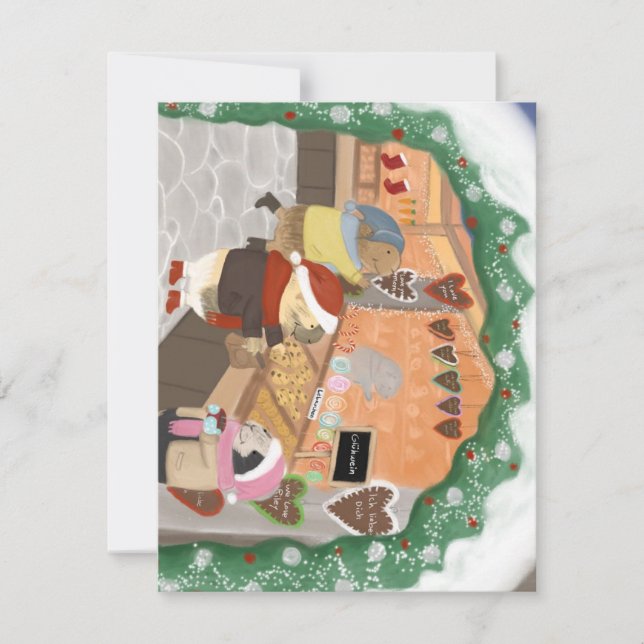 Cuyes en el mercado de Navidad (Anverso)