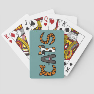 CV- Cartas divertidas de gatos jugando cartas