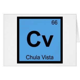 Cv - Chula Vista California Símbolo Químico