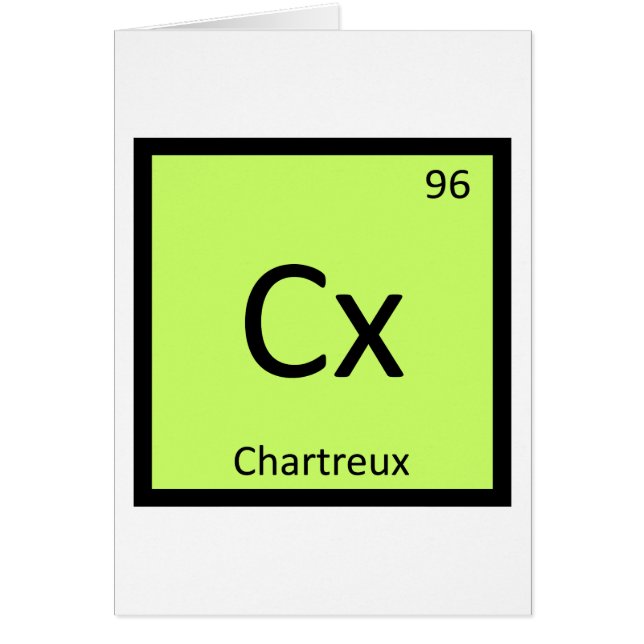 Cx - Gato Chartreux Símbolo de la Tabla Periódica  (Frente)
