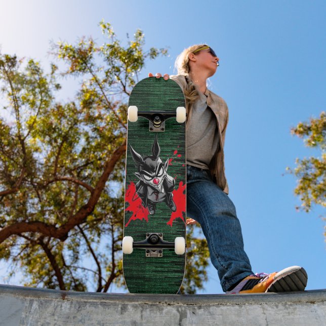 Cyber Matrix Caricatura Demonio Skateboard (Exterior 1)