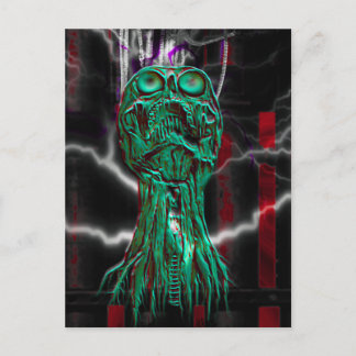 Cyber Scream Cráneo Gótico Mini Tarjeta de Arte Im