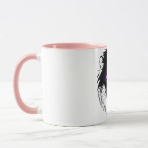 Cyberpunk Lion Mug - Copa de café audaz y futurist