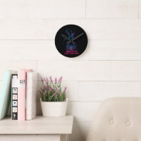 Cyberpunk VR Gamer reloj de pared | Neon Gaming Ro