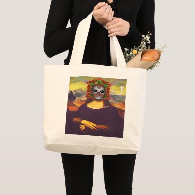 Cyborg Mona Lisa Gran Bolsa De Tote (Anverso (producto))