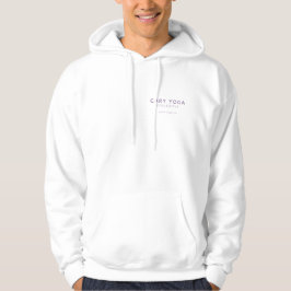 CYC Logo Morado - Sudadera con capucha blanca