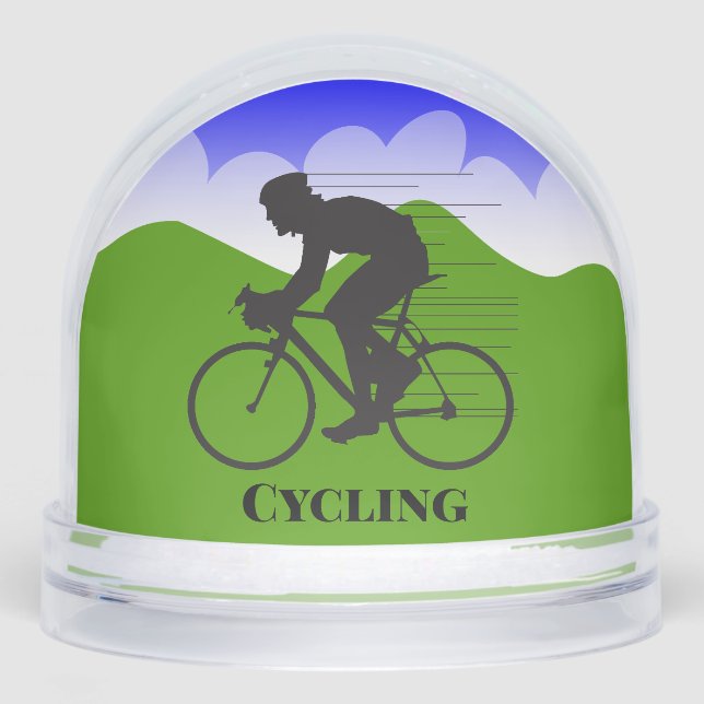 Cycling Sport Design Snow Globe (Anverso)