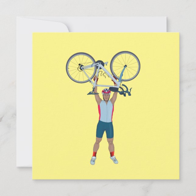 Cyclist Lifting a Bicycle (Anverso)