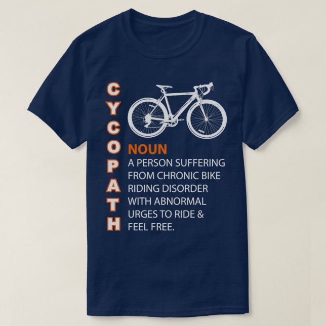 Cycopath Humor Funny Camisa Ciclista (Diseño del anverso)