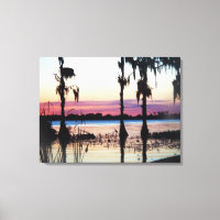 Cypress Gardens Florida Sunset arte de lienzo